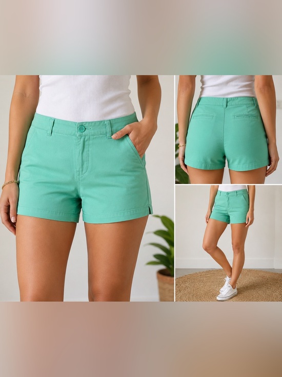 BCG Pants - BCG Academy Women’s Size 6 Mint Green Chino Shorts Cotton Stretch Casual